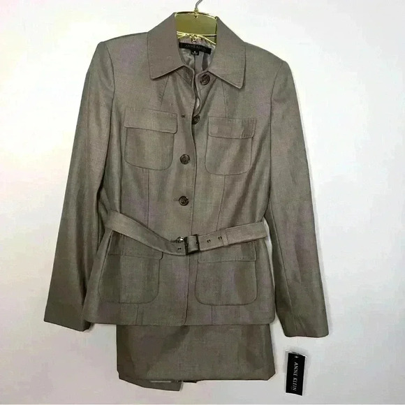 Anne Klein 2-piece Skirt Set, NWT, Classic Gray Fully Lined Size 6 - Picture 1 of 10